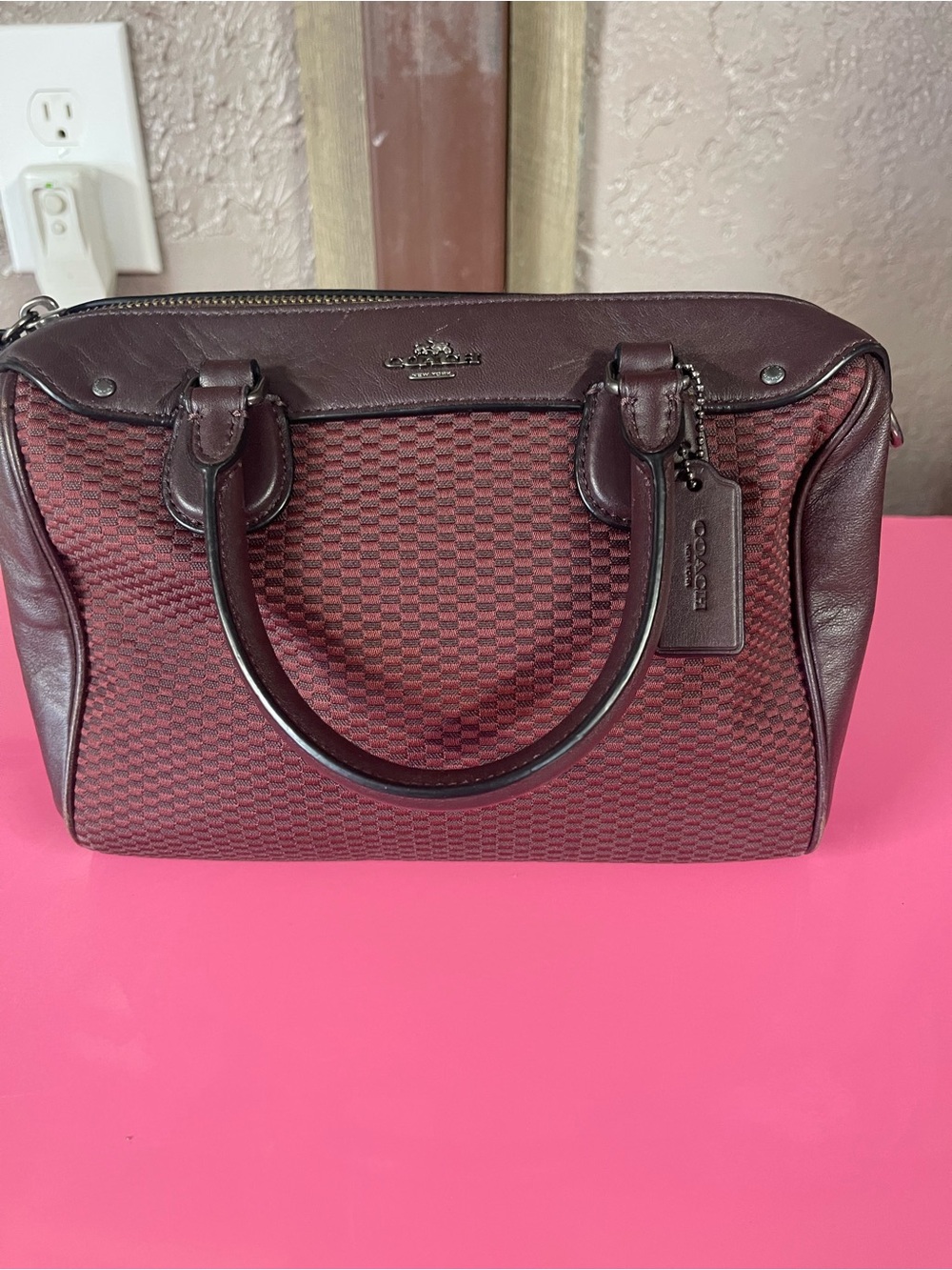 Coach Burgundy Satchel